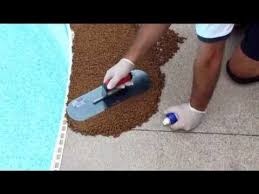 Rubber Surfacing For Pools And Patios 1 855 565 5551 Do It Yourself Rubber Pool Deck Surfacing Www Therubbe Painted Pool Deck Pool Refinishing Pool Resurfacing
