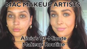 alicia s 10 minute makeup routine mac
