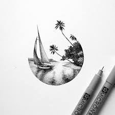 Stippled Illustration By Amanda Piejak Dotworknow If You Would Like To Be Featured Art Drawings Dotted Drawings Landscape Drawings