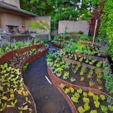 Cor Ten Raised Beds Contemporary Landscape Seattle Exteriorscapes Llc Garden Layout Vegetable Vegetable Garden Raised Beds Backyard Garden Landscape