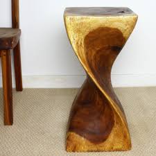 Product Reviews Monkey Pod Wood Walnut Oil Finished Single Twist Stool Thailand Monkey Pod Wood Singles Twist Handmade Wood