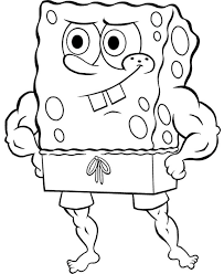 It gives the kids the idea of having patience to be able to finish the task that they have started. Spongebob Muscular Coloring Page Dibujos De Bob Esponja Guante De Mickey Bob Esponja