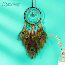 Blue, turquoise, indigo, green, purple, navy, orange and gold. Miamor Dreamcatcher With Peacock Feather Nursery School Kid Bedroom Decor Wedding Home Wall Hanging Decor Accessories Amor0158 Wind Chimes Hanging Decorations Aliexpress