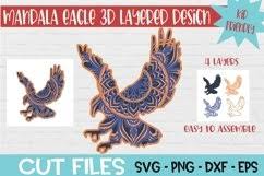 Download Eagle Mandala 3d Layered Svg Design