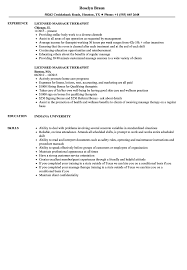 Licensed Massage Therapist Resume Samples Velvet Jobs