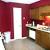 Grey Red Kitchen
