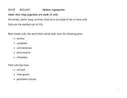 Each part is equally important for moreover, vacuoles are present in both plant and animal cells. Notes 2 1 Cell Structure