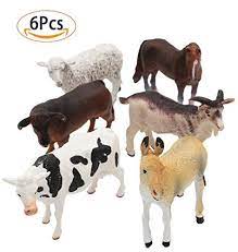Farm Animals Action Figure Toys Set 6 Pieces Jumbo Plasti Https Www Amazon Com Dp B071455tp6 Ref Cm Sw R Pi Farm Animal Toys Animal Learning Animal Action
