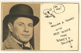 Autographed 3.5x5.5 Card Sidney Smith Cartoonist The Gump's Andy Gump