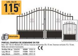 Maybe you would like to learn more about one of these? Offre Portail Chapeau De Gendarme En Fer Chez Brico Cash