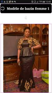 Bazin riche africain robe blanche avec broderie de couleur or. Modele De Bazin Femme 1 For Android Apk Download