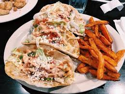 Grilled fish tacos sweet potato fries near me. Shrimp Tacos With Sweet Potato Fries Picture Of Rusty S Riverfront Grill Vicksburg Tripadvisor