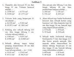 Check spelling or type a new query. Latihan Soal Bangun Ruang Sisi Lengkung 3 Matematika