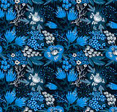 Blue floral pattern with flowers in the. Blue Mood Vector Set Of Seamless Floral Patterns On Behance
