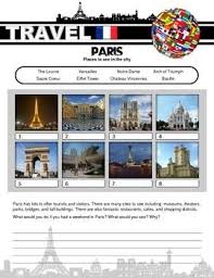 Paris City Landmark Identify Worksheet Paris City Paris Travel Paris