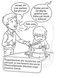 Peygamberimsz Aile Bireylerine Yumusak Ve Merhametli Davranirdi Boyama Kitaplari Egitim Faaliyetleri Faaliyetler