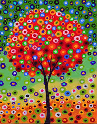 4 Art Prints 8x10 By Tr Mack Tree Beautiful Glossy Prints Tree Art Button Tree Art Colorful Art