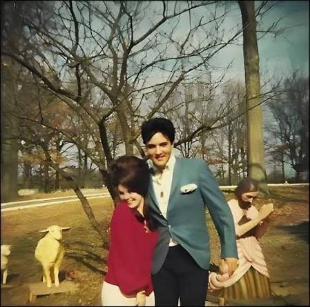 December 24, 1962: Elvis was home in Memphis at Graceland for Christmas Eve  1962. Priscilla was at Graceland with Elvis. Photos: 1965. Photos are  copyright Judy Palmer Bendewald. #elvischristmas #christmasatgraceland  #christmas #elvisandpriscilla #