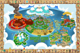 Mushroom Kingdom Map Stuffed Mushrooms Super Mario World Super Mario