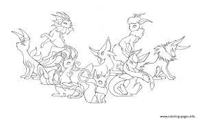 You can now print this beautiful eeveelution eevee evolutions coloring page or color online for free. Pokemon Eevee Evolutions Mega Coloring Pages Printable