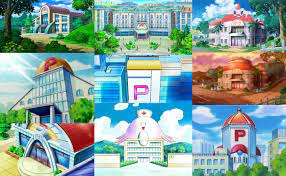 The anime had alot of variations of the Pokemon Center so I know this aint  all of them. I just love how each building is identifiable as a Center  while at the