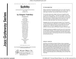 Yasinitsky Sofrito Sheet Music Complete Collection For Jazz Band