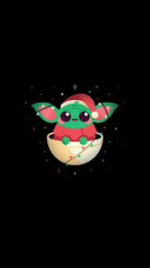 Christmas Baby Yoda Yoda Wallpaper Star Wars Christmas Cute Christmas Wallpaper