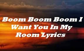 Boom Boom Boom I Want You In My Room Lyrics Vengaboys