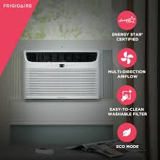 Fan speed and air flow direction are automatically controlled, allowing the entire room to be efficiently. Frigidaire 18 000 Btu Window Air Conditioner With Slide Out Chassis White Fhwc183wb2