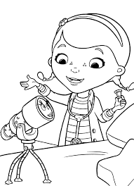 Free printable telescope coloring pages for kids! Doc Mcstuffins Dottie Doc Mcstuffins Speaks With Aurora The Telescope