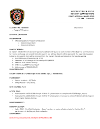 WEST PIERCE FIRE & RESCUE BOARD OF COMMISSIONERS DRAFT AGENDA