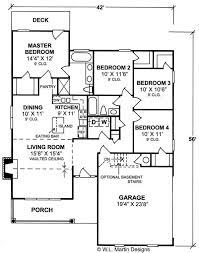 Best one story house plans and ranch style designs. Country Floor Plan 4 Bedrms 2 Baths 1451 Sq Ft 178 1109 Country Style House Plans 4 Bedroom House Plans Country House Plans