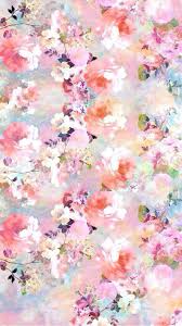 Watercolor Flowers Painting Iphone 6 Wallpaper Hello Spring Wallpaper Pink Wallpaper Backgrounds Floral Wallpaper Phone