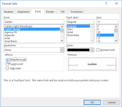 Add or remove strikethrough in excel 1. Strikethrough In Excel Easy Excel Tutorial