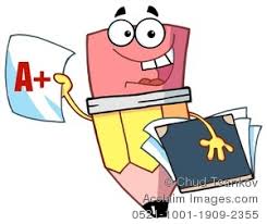 Overall your scores were above 50% of year 12 students. A Pencil Character Student Gets An A On His Report Card Clipart Image