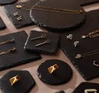 Black Slate Jewelry Display Set: Boutique Showcase Organizer ...