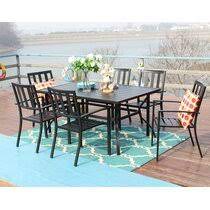 We offer teak, steel, concrete, and other types of patio dining tables. Six Person Patio Dining Sets You Ll Love In 2021 Wayfair