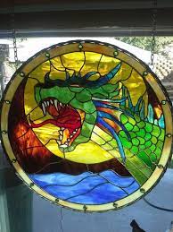 Stained Glass Medieval Dragon Stained Glass Stained Glass Angel Glass Art Pictures