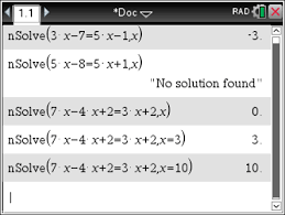 If your equations involve only linear functions or polynomials, then you can use nsolve to get numerical approximations to all the solutions. Https Education Ti Com Media Ti Files Resources Student Parent Ti Nspire Best Practices Pdf La En Rev Bee6ce4f 152f 4e84 B7b5 9cd7b072cb25 Hash 0ddfff7de40425eae296eaad1432f740d1d014a7