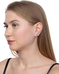 RHODIUM PLATED SILVER BEE STUDS