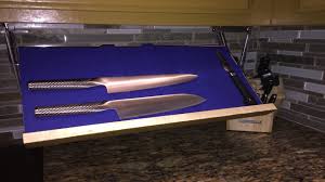 Turntables are the kitchen storage secret weapon when it comes to making any dead space functional. The Drop Block Drop Down Magnetic Knife Block Youtube