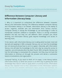 Choose from 500 different sets of flashcards about computer literacy on quizlet. Difference Between Computer Literacy And Information Literacy Free Essay Example