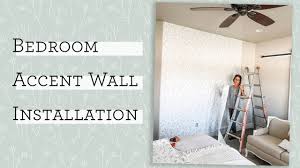 I've been thinking ahead to the accent wall that i want to do behind the headboard in the guest bedroom. Master Bedroom Makeover Diy Accent Wall With Peel And Stick Wallpaper Youtube