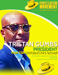 TRISTAN DAPPA GUMBS ELECTED PRESIDENT OF SANDY POINT PAM EXECUTIVE  ==================== The Constituency#5 People's Action Movement Group  hosted a hugely successful meeting last evening as constituents came out in  huge numbers to
