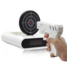 Shoot This Alarm Clock To Shut It Off Cool Tech Gadgets Tech Gadgets Cool Tech