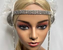 Headband, Headdress. Vintage Materials- Antique Silver Lace. Adjustable  Bridal Headpiece by the House of Kat Swank. Ready to Ship. OOAK