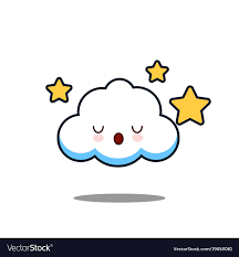 Cute Cloud Kawaii Face Design Royalty Free Vector Image In 2020 Kawaii Faces Kawaii Face Design