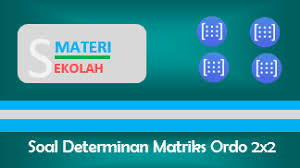 Dalam matriks ada yang disebut dengan determinan matriks. Contoh Soal Determinan Matriks Ordo 2x2 Beserta Pembahasannya