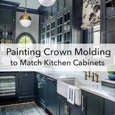 I think kitchen cabinets are the toughest paint color decision that we'll make (it's agonizing really). Painting Crown Molding To Match Cabinets An Example In Sherwin Williams