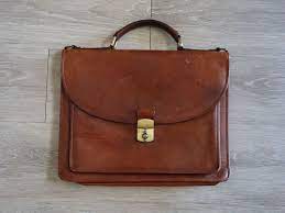 Vintage Raldo Raffa Genuine Leather Brown Satchel Handbag, Briefcase, Italy  | eBay